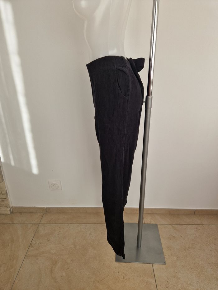 Pantalon noir drappé élastique Balsamik - photo numéro 2