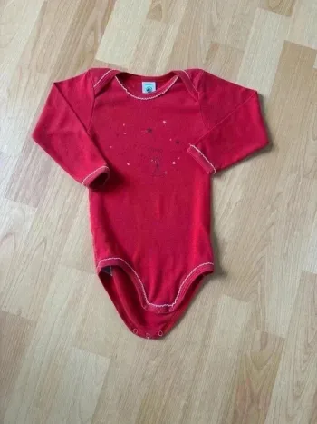 Body Petit Bateau Fille 2 ans – Rouge, Très Bon État