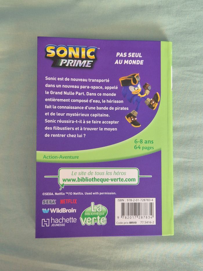 Livre Sonic Prime - Pas seul au monde - photo numéro 2