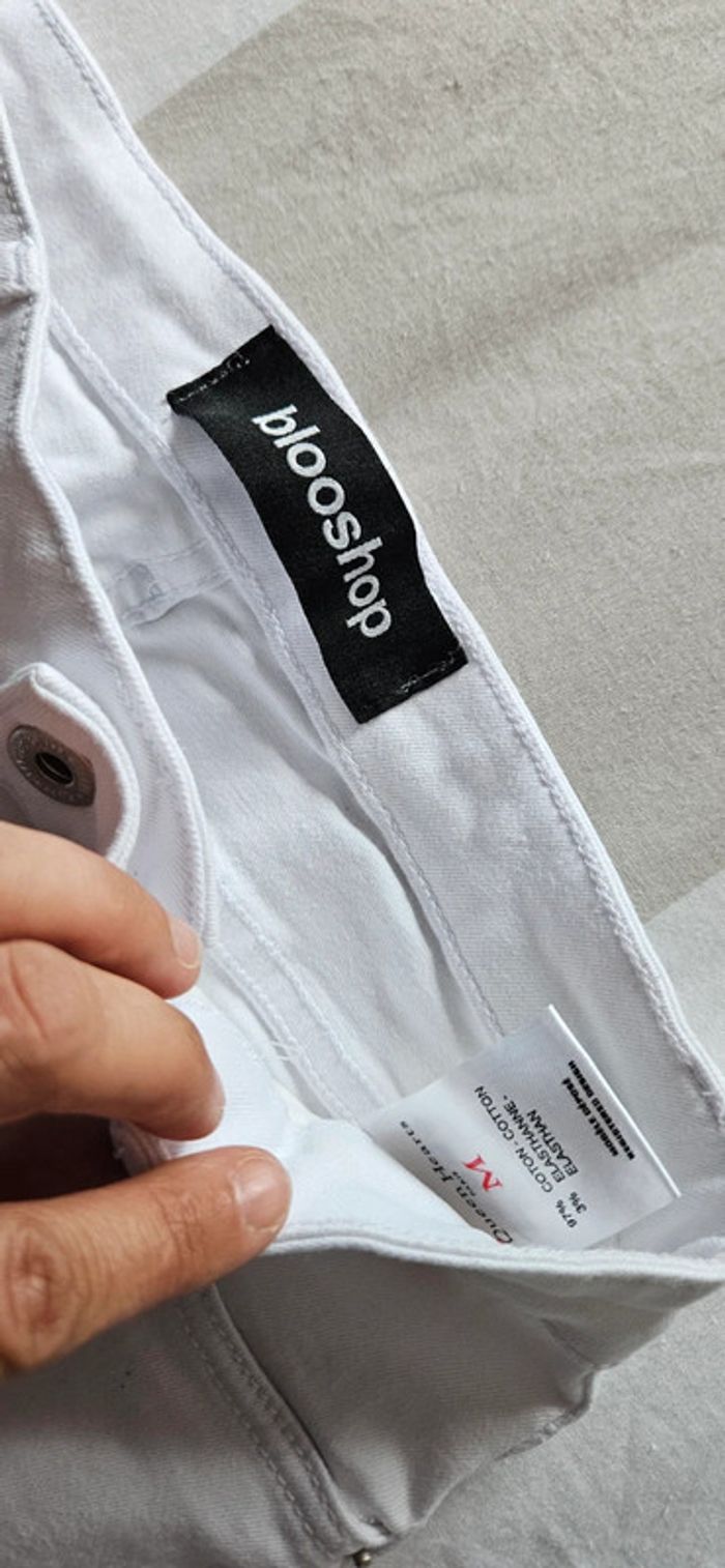 Jeans Blanc Blooshop Taille 38  Effet Mode Garanti - photo numéro 4