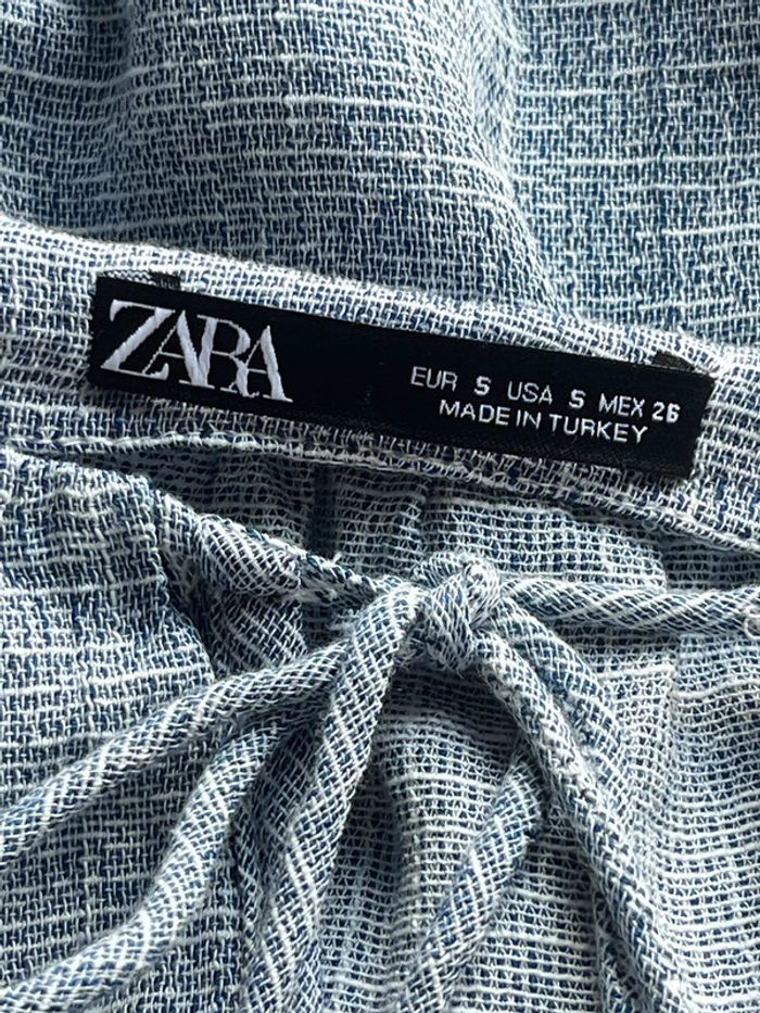 Blouse bleue chiné Zara S comme neuve - photo numéro 6