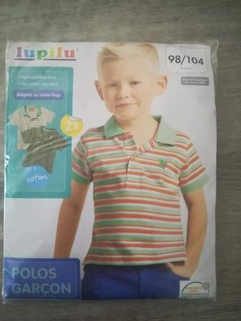 Lot de 2 polos mc 98/104 garçon