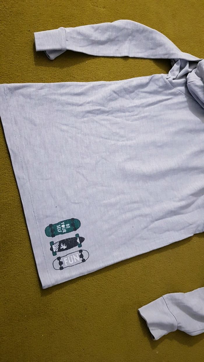 Sweat fin avec capuche okaidi garçon 8ans - photo numéro 3