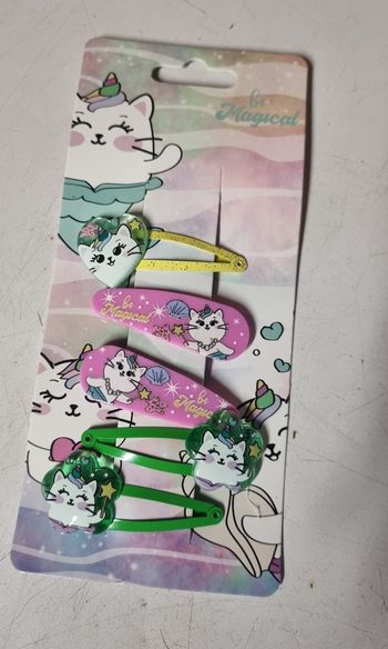 lot 5 barettes cheveux fille be magical