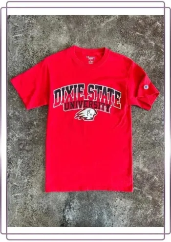 T shirt rouge homme Champion S Dixie University Men T-shirt Maglietta uomo Herren-T-Shirt