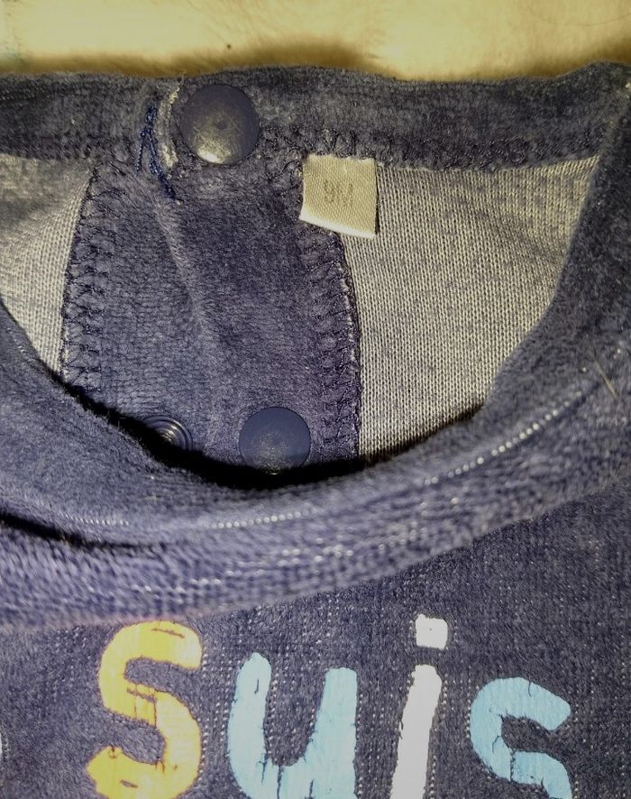 Pyjama en velours Marine + 1 offert 9M - photo numéro 3