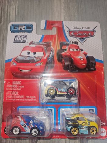 Lot 3 mini racers voitures Cars - Disney Cars Mattel metal neuf Pack 3 mini racers