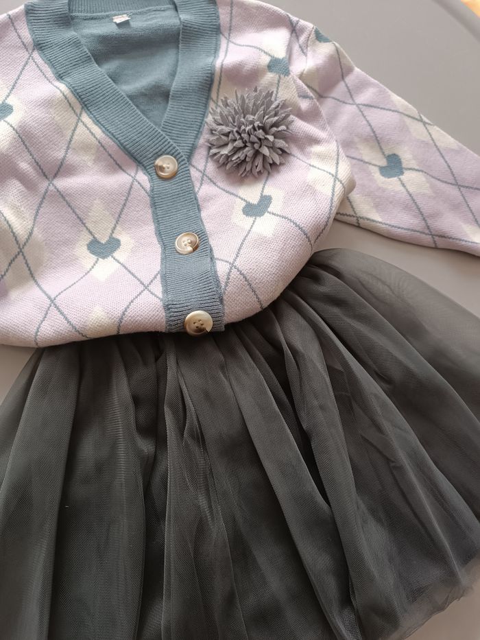 Ensemble élégant 3 pièces fillette 18mois - photo numéro 2