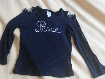 Tee-shirt strass épaules dénudées