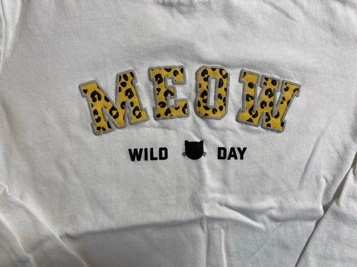 Kiabi T-shirt Meow manches longues blanc Taille 6 ans - photo numéro 4