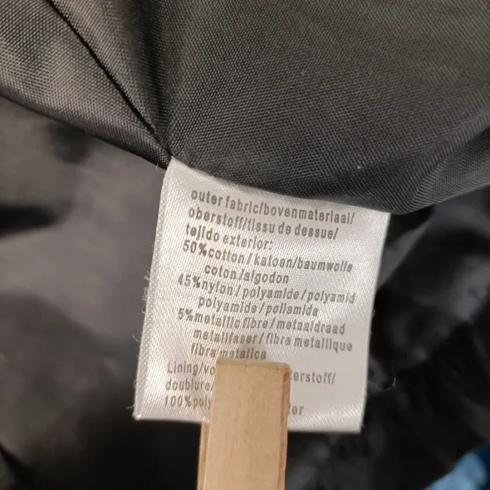 Veste créateur à volant - col et couture volants - Noir argenté Taille 44 A106 - photo numéro 10