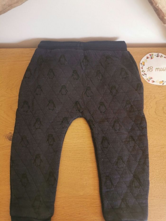 Pantalon en coton epais bleu marine bébé 18 mois boutchou - photo numéro 3
