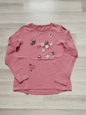 Tee-shirt manches longues vieux rose