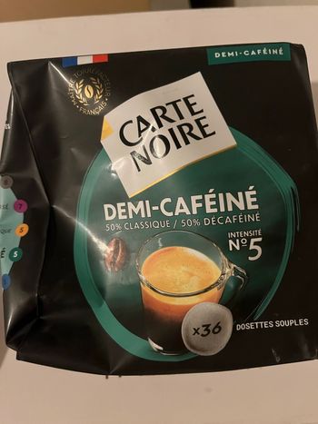 36 dosettes carte noire demi- caféiné