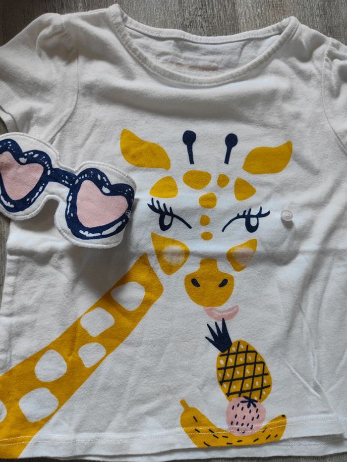 T-shirt rigolo manches courtes 🦒18m - photo numéro 3