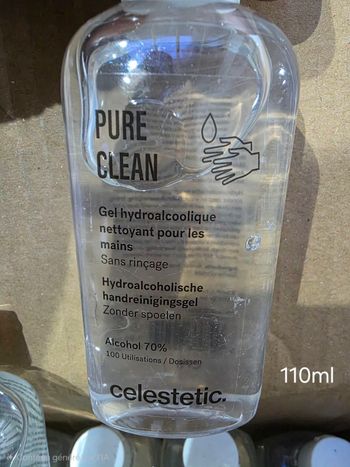 Lot de 68 Gels Hydroalcooliques Pure Clean – 110 ml – Neuf
