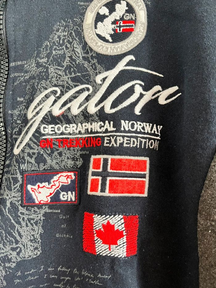 Sweat zippé homme Geographical Norway taille L neuf - photo numéro 3