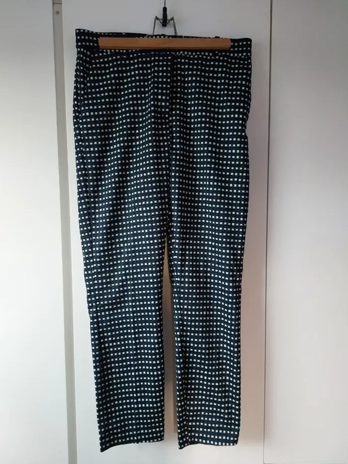 Pantalon cigarette imprimé