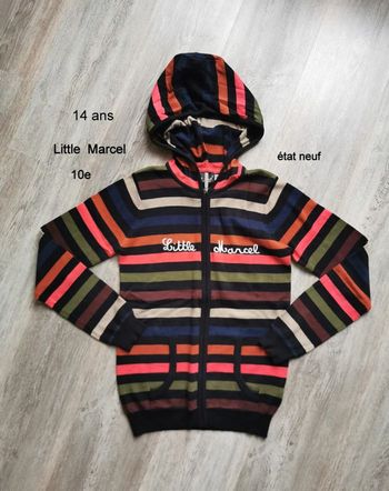 Gilet a capuches Little Marcel 14 ans neuf