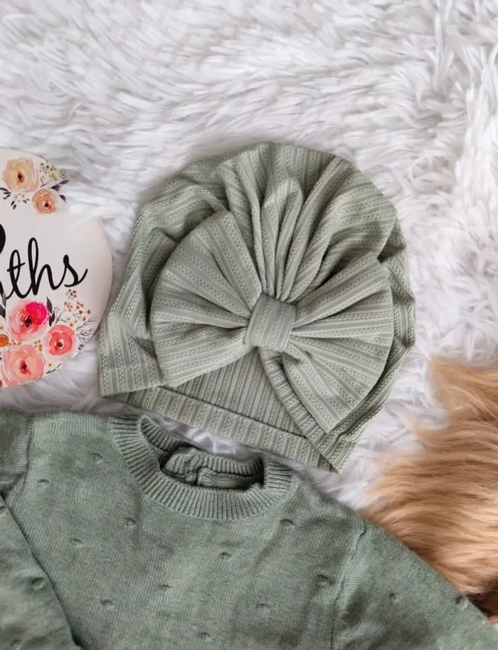 Ensemble robe tricot+turban et chaussettes hautes Primark 3 mois 🎀 - photo numéro 5