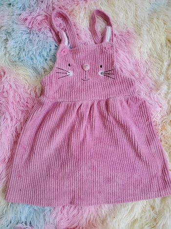 🌴 Robe côtelé rose lapin taille 12 mois primark