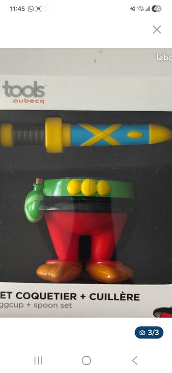 Set Coquetier + cuillere Asterix
