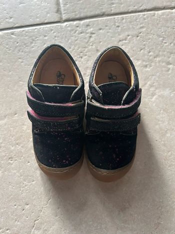 Baskets montantes cuir paillettes 24