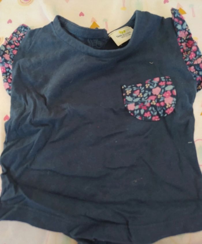Lot 10 tee shirt fille 1 mois -séparable - photo numéro 2
