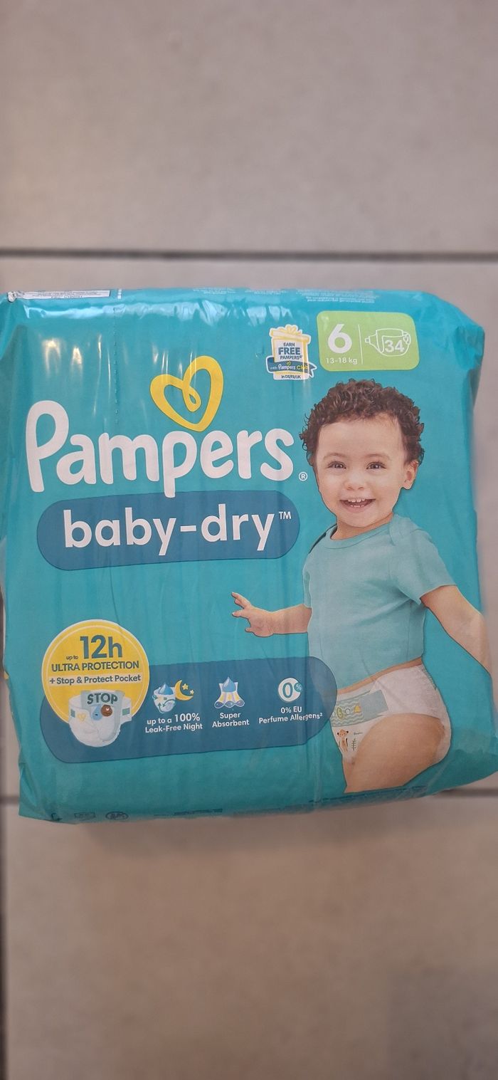 Couche pampers taille 6 neuve de 13 a 18kg 34 couches - photo numéro 3