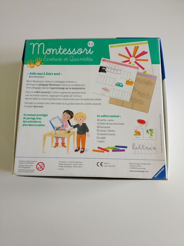 Montessori écriture et quantités ravensburger complet - photo numéro 2