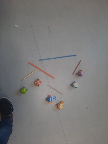 Mobile poissons en bois