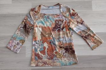 Chemisier à motifs imprimés avec manches 3/4 taille M Fashion Express