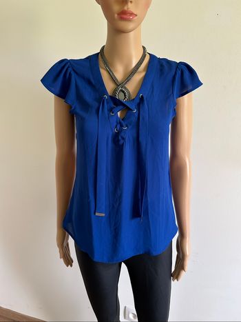 Blouse bleue à manches courtes Morgan taille 36 jamais portée