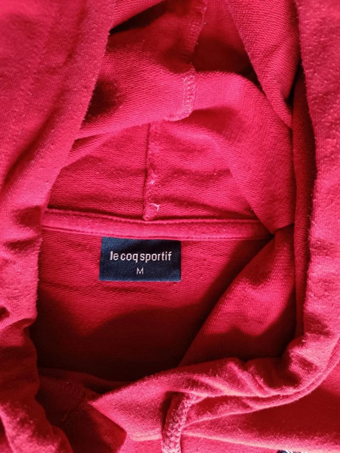 Sweat à capuche rouge Le Coq Sportif - photo numéro 3