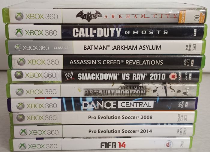 lot de 10 jeux Xbox 360 en très bon état général