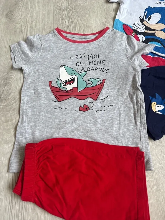 Lot 2 pyjamas pyjashort ete 6 ans - photo numéro 2