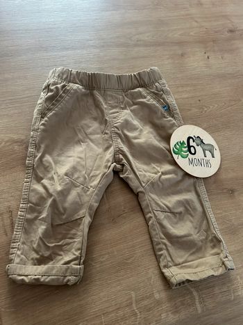 Pantalon en toile beige Gemo