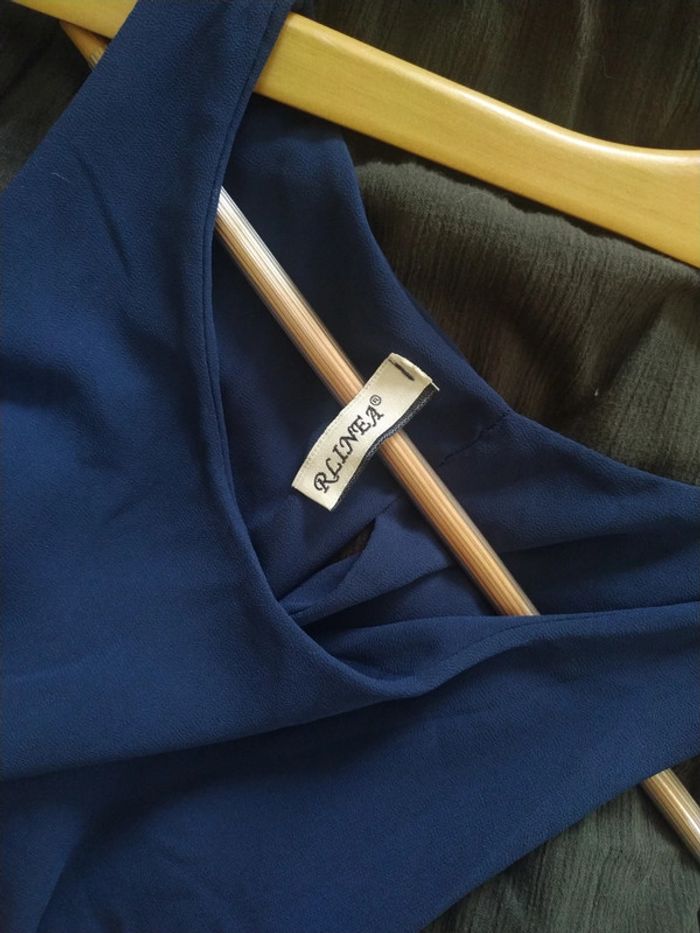 Robe chic bleu foncée taille 40 - photo numéro 8