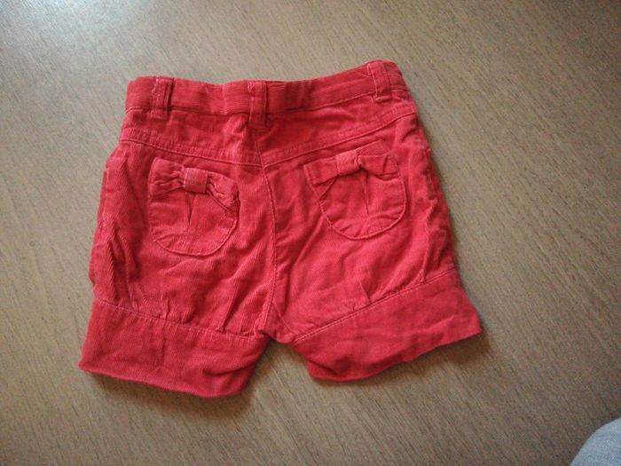 Short velours côtelé framboise rose - photo numéro 2