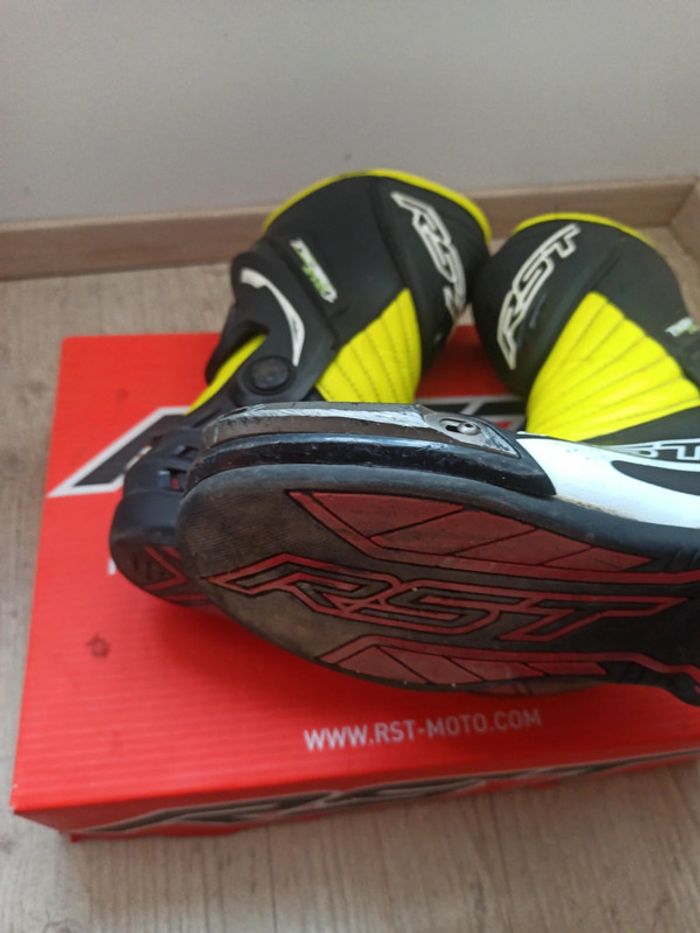 Bottes Moto RST Tractech Evo III Sport CE – Taille 47 / 12 UK – Noir & Jaune Fluo - photo numéro 8