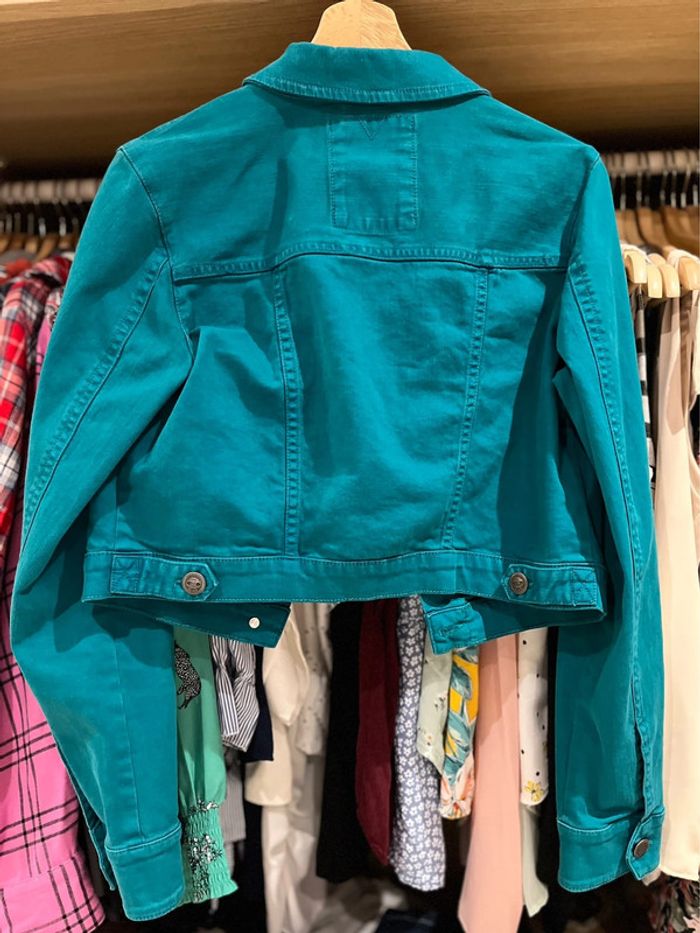 Veste en jean turquoise - photo numéro 2