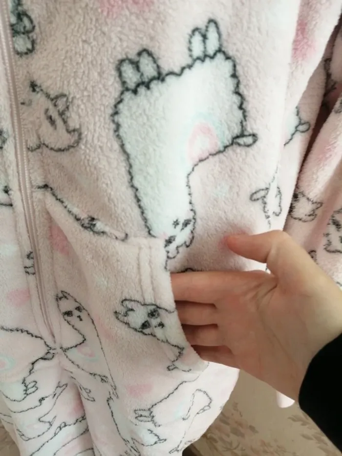 Combinaison pyjama rose à motifs lama / lalallama / (S-M) - photo numéro 5