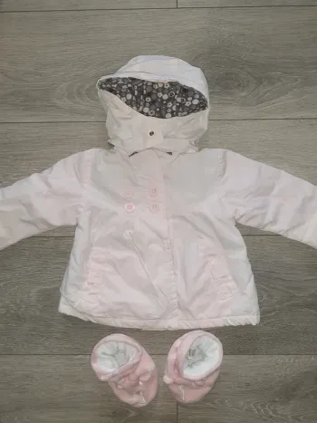 Manteau mi saison 6 mois avec chaussons