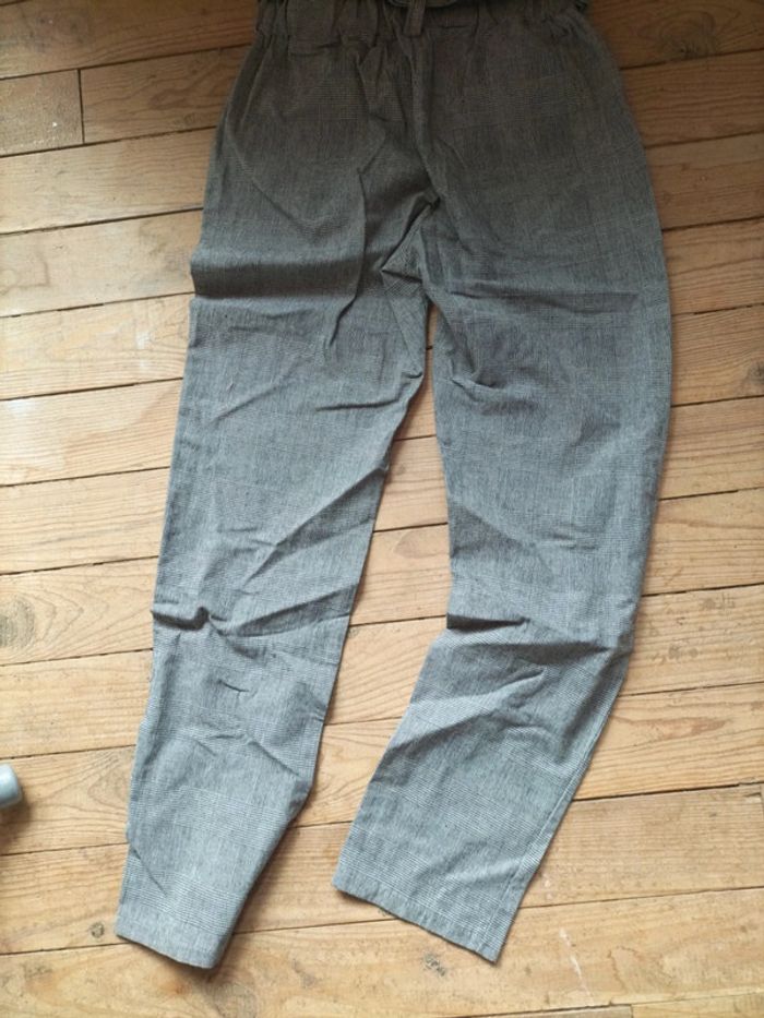 Pantalon femme fin a carreaux - photo numéro 3