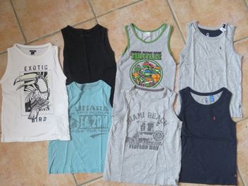 Lot de 7 débardeurs 6 ans