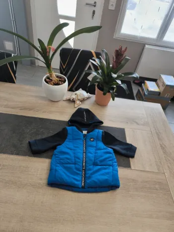 Veste bi-matiere garçon 12 mois Lulu castagnette