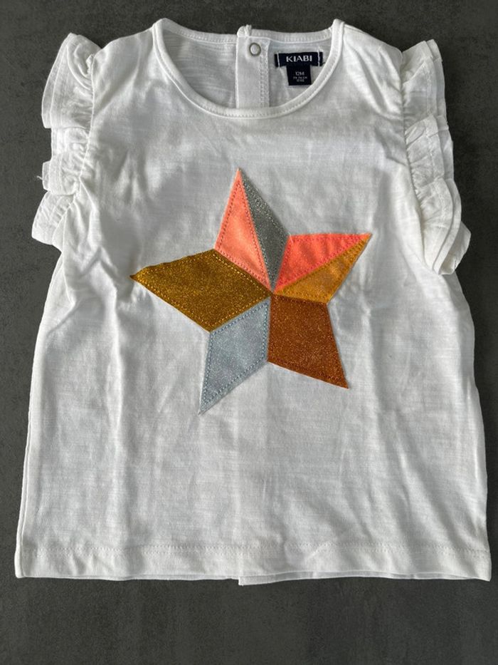 Lot de 3 tee-shirts fille 12 mois - photo numéro 4