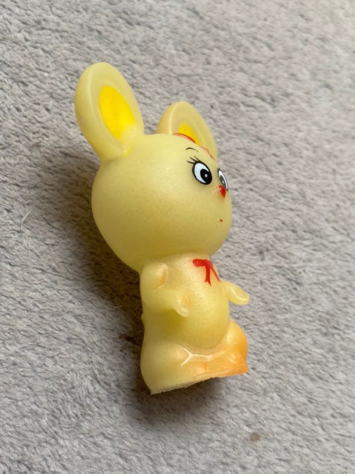 Lot de 2 anciennes figurines vintage luminou éléphant et lapin - photo numéro 9