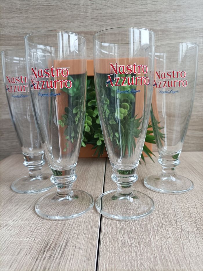 Lot 4 verres Nastro Azzuro