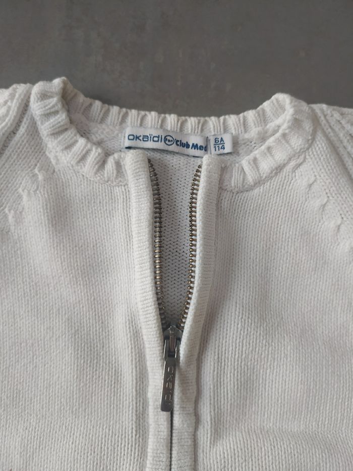 Gilet blanc 6 ans - photo numéro 2